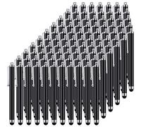 Outus Bolígrafo Stylus Conjunto de 100 Universal Capacitive Stylus Compatible con iPad, iPhone, Samsung, Tableta, La Mayoría de los Dispositivos con Pantalla Táctil Capacitiva (Negro)