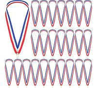 Outus Cintas de Medalla Cintas de Cuello de Premio Cintas de Participación Cordones de Medalla a Rayas con Clips a Presión para Competiciones Encuentro Fiesta Deportiva, Rojo Blanco Azul