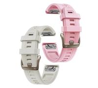 OUTVI Correa de reloj para Garmin Fenix 5S 6S 7S Pro Solar silicona hebilla dorada de ajuste rápido 20 mm bandas de repuesto para Garmin Epix Pro Gen 2 42 mm Descent Mk2S/3/3i para mujer bonito rosa
