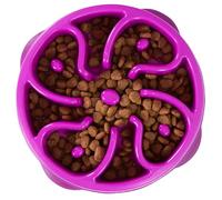 Outward Hound Fun Feeder Slo-Bowl - Comedero con obstáculos para Perros - Morado - Mediano/Mini