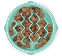 Outward Hound Fun Feeder Slo-Bowl - Comedero con obstáculos para Perros - Verde Menta - Pequeño/extrapequeño