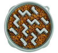 Outward Hound Fun Feeder Slo Bowl, tazón Grande de alimentación Lenta para Perros, 4 Tazas, Salvia
