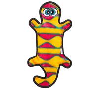 Outward Hound Kyjen 32073 Invincibles - Juguete chirriante de Peluche para Perros sin Relleno, Duradero, 4 chirriantes, Grande, Rojo y Naranja