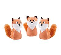 Outward Hound Squeakin' Fox Hide A Puzzle - Juguetes de Repuesto para Perros, Paquete de 3