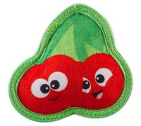 Outward Hound Tough Skinz - Juguete chirriante Duradero para Perros con Dos Capas Resistentes, Cerezas, Rojo, pequeño