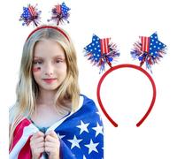 Outyua Diadema patriótica de la bandera estadounidense del 4 de julio, diadema para el día de la independencia, estrella de Estados Unidos, accesorios para el cabello para mujeres y niñas