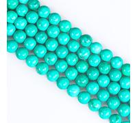 Ouubuuy 45 cuentas redondas de cristal verde turquesa de 8 mm para hacer joyas, manualidades, regalos