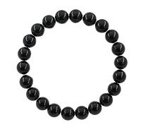 Ouubuuy Pulsera ágata Negra Cristal Perlas Piedras Energeticas Natural 8 mm Pulsera Cristal Terapia Piedra Para Hombres Mujeres