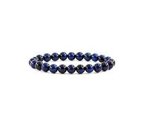 Ouubuuy Pulsera Cristal Perlas Ojos de tigre azules Piedras Energeticas Natural 8 mm Pulsera Cristal Terapia Piedra Para Hombres Mujeres