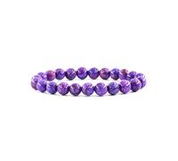 Ouubuuy Pulsera Cristal Perlas Piedras Energeticas Natural 8 mm Pulsera Cristal Terapia Piedra Para Hombres Mujeres (sugilite)