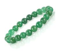 Ouubuuy Pulsera Cuarzo Brillante Verde Cristal Perlas Piedras Energeticas Natural 8 mm Pulsera Cristal Terapia Piedra Para Hombres Mujeres