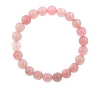 Ouubuuy Pulsera Cuarzo Rosa Cristal Perlas Piedras Energeticas Natural 8 mm Pulsera Cristal Terapia Piedra Para Hombres Mujeres