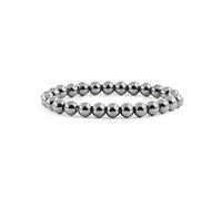 Ouubuuy Pulsera Hematita Cristal Perlas Piedras Energeticas Natural 8 mm Pulsera Cristal Terapia Piedra Para Hombres Mujeres