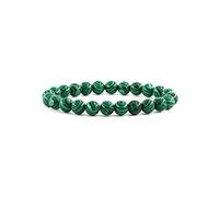 Ouubuuy Pulsera Malaquita Cristal Perlas Piedras Energeticas Natural 8 mm Pulsera Cristal Terapia Piedra Para Hombres Mujeres