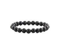 Ouubuuy Pulsera Piedras Volcánicas Cristal Perlas Piedras Energeticas Natural 8 mm Pulsera Cristal Terapia Piedra Para Hombres Mujeres