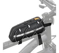 OUUTMEE Bolsa para Cuadro, Impermeable Alforja Delantera, 2 en 1, Impermeable y Reflectante, Apta para Bicicletas y Bicicletas de Montaña (Negra)