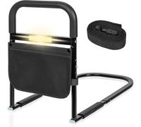 OUUTMEE Cama para personas mayores, altura ajustable, barandilla de seguridad con iluminación, mango de cama ayuda a las personas mayores a levantarse y acostarse
