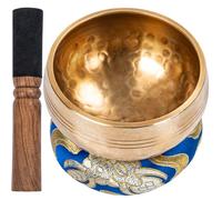 OUUTMEE Juego de cuencos tibetanos de 8 cm, hechos a mano, con mazo y cojín, tamaño grande