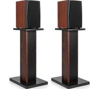 OUUTMEE Soportes de altavoces de madera de 50 cm, resistentes para monitores de cine en casa y estudio, soporte universal para altavoces de estantería de suelo con diseño rellenable en arena (juego de