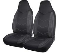 OUVECR Funda Asiento Coche Fundas Asiento Coche Diseño Deportivo Compatibles con Airbag Aptas La Mayoría Coches SUV Camiones Furgonetas Cojines Asiento(Negro)