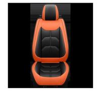 OUVECR Fundas Asientos Coche 1 Pieza para Serie 7 Todos Los Modelos De Coche E38 E65 F01 F02 F03 F04 G11 G12 Funda Universal Cuero PU para Asiento(Black Orange)