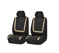 OUVECR Fundas Asientos Coche Funda Protectora para cojín de Asiento Coche Accesorios para Citroen C2 C3 C4 Cactus C5 Picasso C6 DS3 DS4 DS5(2Seats-Beige)