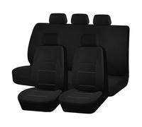 OUVECR Fundas Asientos Coche Fundas Universales Asientos Coche Poliéster con Airbag Compatibles Interior Aptas La Mayoría Los Coches SUV Camionetas Y Furgonetas(Negro)