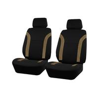OUVECR Fundas Asientos Coche Fundas Universales Transpirables para Asientos Coche, Tejido Malla Aire Que Empalma con Poliéster(Beige 2 Front Seat)