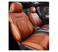 OUVECR Fundas Asientos Coche para A4 A6 Q3 Q5 Accesorios de Coche Fundas Asiento para 5 Asientos Juego Completo Cuero(Orange)