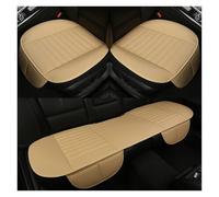 OUVECR Fundas Asientos Coche para Alfa para Romeo para Giulia para Stelvio 2017 Accesorios De Coche Cojín Asiento Cuero Universal(Full Set Beige)