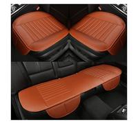 OUVECR Fundas Asientos Coche para Alfa para Romeo para Giulia para Stelvio 2017 Accesorios De Coche Cojín Asiento Cuero Universal(Full Set Brown)