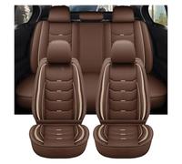 OUVECR Fundas Asientos Coche para Captur para Logan para Kadjar para Trafic escénico Todos los Modelos Funda Universal de Cuero para Asiento Coche(Coffee)