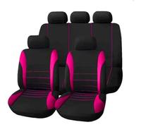 OUVECR Fundas Asientos Coche para KIA para Rio para Niro K3 K5 para Soul para Ceed para Cerato para Forte para Sportage Cubierta Asiento Coche Protección Tela(5seat-Pink)