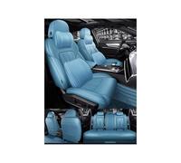 OUVECR Fundas Asientos Coche para Toyota para RAV4 para Corolla para CHR para Camry Accesorios Coche Fundas Asiento para 5 Asientos Juego Completo Cuero Específico(Lexury Sky Blue)