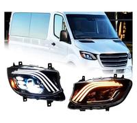 OUVECR Lámpara Coche Montaje Para Benz Sprinter LED Faros Delanteros 2018-2023 DRL Señal De Giro Luz Alta Proyector Angel Eye Lente(RHD)