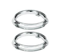 OUVECR Lámpara Coche Montaje Para Land Para Rover Para Defender 90 2 Faros Delanteros LED De 7 Pulgadas H4 Hi-Lo Con Halo Angel Eyes(Bracket Silver)