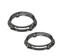 OUVECR Lámpara Coche Montaje Para Land Para Rover Para Defender 90 2 Faros Delanteros LED De 7 Pulgadas H4 Hi-Lo Con Halo Angel Eyes(Bracket black)