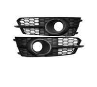 OUVECR Lámpara Coche Montaje Un par para A6 S6 2016 2017 2018 parachoques antiniebla rejilla de malla delantera carreras con ACC(Negro)