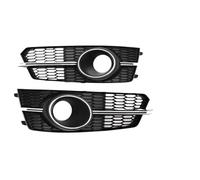 OUVECR Lámpara Coche Montaje Un par para A6 S6 2016 2017 2018 parachoques antiniebla rejilla de malla delantera carreras con ACC(Chrome)
