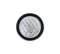 OUVECR Luces traseras Indicador 1 Pieza 24V Luz Freno Trasera para Coche, Camión, Remolque, 24 LED, Reflector Redondo, Luces Advertencia Pilotos Traseros(Blanco)