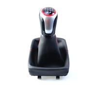OUVECR Manija Palanca Cambios 6QI711113 para VW para Polo 9N 9N2 2002-2009 5/6 Palanca Cambios SpeedGear Cubierta Bota Gaitor Cuero PU Perilla Cambio Marchas(5 Speed)