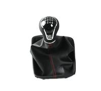 OUVECR Manija Palanca Cambios para Asiento para León III MK3 2012-2020 LHD con Palanca Nivel Polaina Cubierta Antipolvo 5/6 Perilla Cambio Velocidad Perilla Cambio Marchas(6 Speed Black Red)