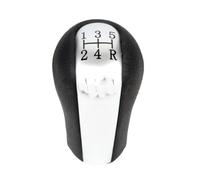 OUVECR Manija Palanca Cambios para Toyota para Avensis T25 MK2 II 2003-2009 5/6 Velocidad Perilla Caja Cambios Manual Y Bota Cuero PU Perilla Cambio Marchas(Black Silver 5S)