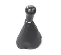 OUVECR Manija Palanca Cambios para VW para Golf 3 para Jetta MK3 para Polo Palanca Cambios Coche 5/6 Velocidades Transmisión Manual Cuero PU Perilla Cambio Marchas(A-6 Speed)