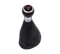 OUVECR Manija Palanca Cambios para VW para Golf 3 para Jetta MK3 para Polo Palanca Cambios Coche 5/6 Velocidades Transmisión Manual Cuero PU Perilla Cambio Marchas(B-5 Speed)