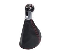 OUVECR Manija Palanca Cambios para VW para Golf 3 para Jetta MK3 para Polo Palanca Cambios Coche 5/6 Velocidades Transmisión Manual Cuero PU Perilla Cambio Marchas(C-6 Speed)