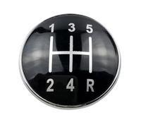 OUVECR Manija Palanca Cambios para VW para Passat B5 3BG B6 B7 CC para Golf 4 MK4 para Bora Palanca Cambios Perilla Cambio Emblema Tapa Cubierta Perilla Cambio Marchas(C 12345R)