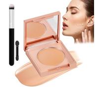 Ouvene Velare CC Undereye Corrector, Ouvene Color Corrector, Under Eye Hydrating Concealer With Brush, 24H Wear, Crease-Proof Sweat Resistant, Instantly Brighter Dark Circles (Medium Tan Peach)