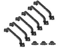 Ouvin Paquete de 6 tiradores de puerta de granero para puerta de jardín de madera (6 unidades de 4 pulgadas)