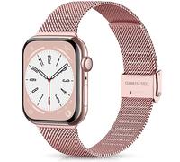Ouwegaga Correa compatible con Apple Watch 38 mm 40 mm 41 mm 42 mm 44 mm 45 mm Correa de metal compatible con iWatch Serie 9 8 7 6 5 4 3 2 1 SE Ultra 2, 38 mm/40 mm/41 mm, oro rosa